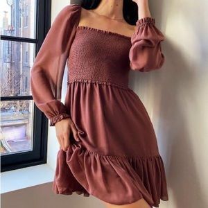 Wilfred linen tempest long sleeve dress